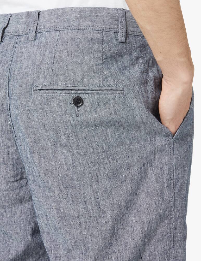 rinascente BOSS Bermuda lino tinto filo - blu