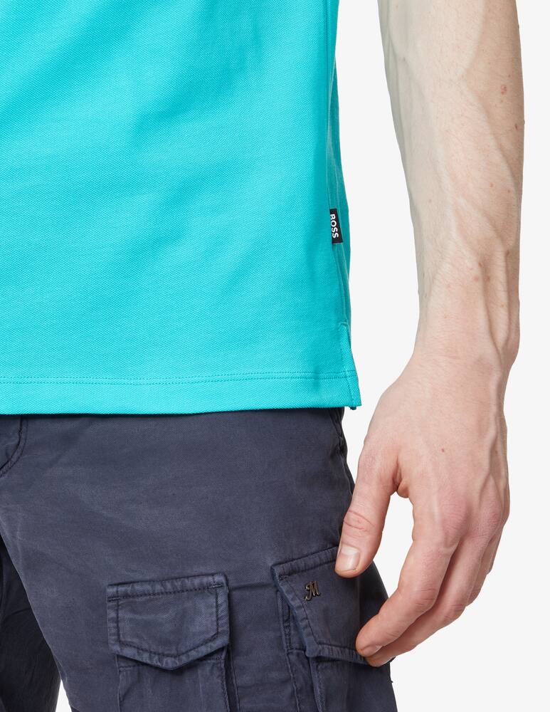 rinascente BOSS Polo manica corta piquet - azzurro