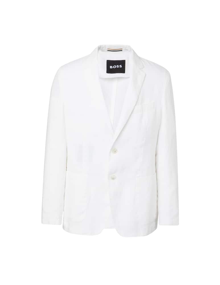 rinascente BOSS Blazer sfoderato lino tinto capo - bianco