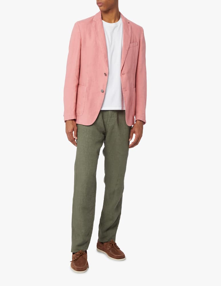 rinascente BOSS Blazer sfoderato lino tinto capo - rosa