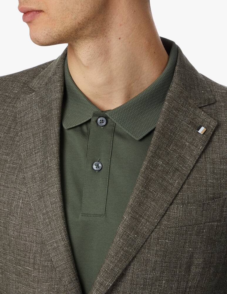 rinascente BOSS Red micro fantasy linen mix blazer - green