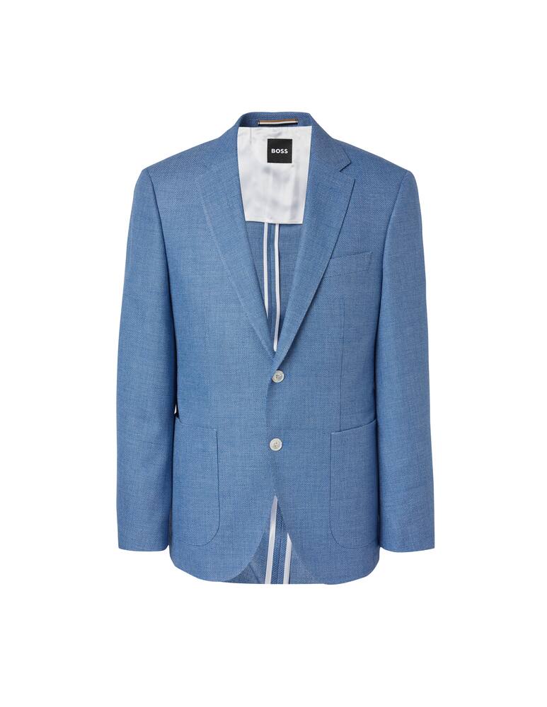 rinascente BOSS Blazer reg micro texture - azzurro