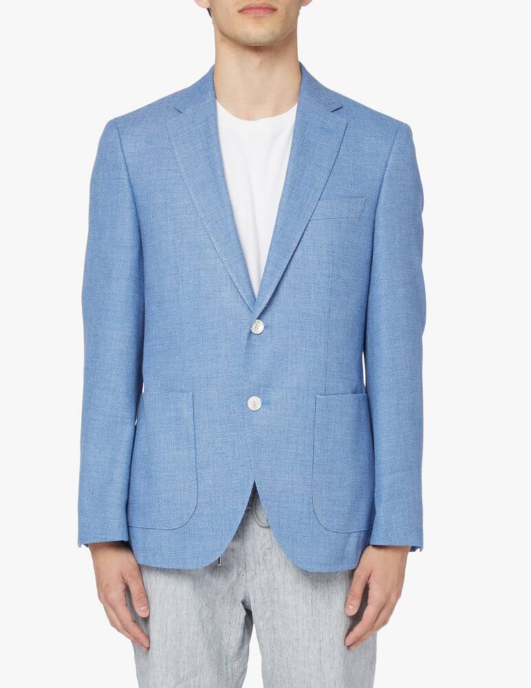 rinascente BOSS Blazer reg micro texture - azzurro
