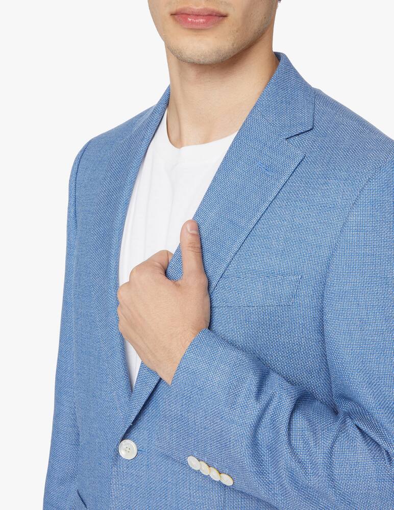 BOSS Blazer reg micro texture - azzurro - immagine 4 BOSS Blazer reg micro texture - azzurro - immagine 4