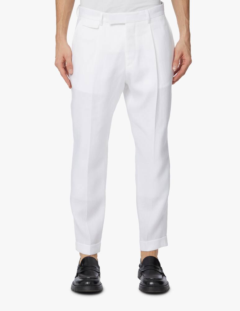 rinascente BOSS Flap linen chino - white