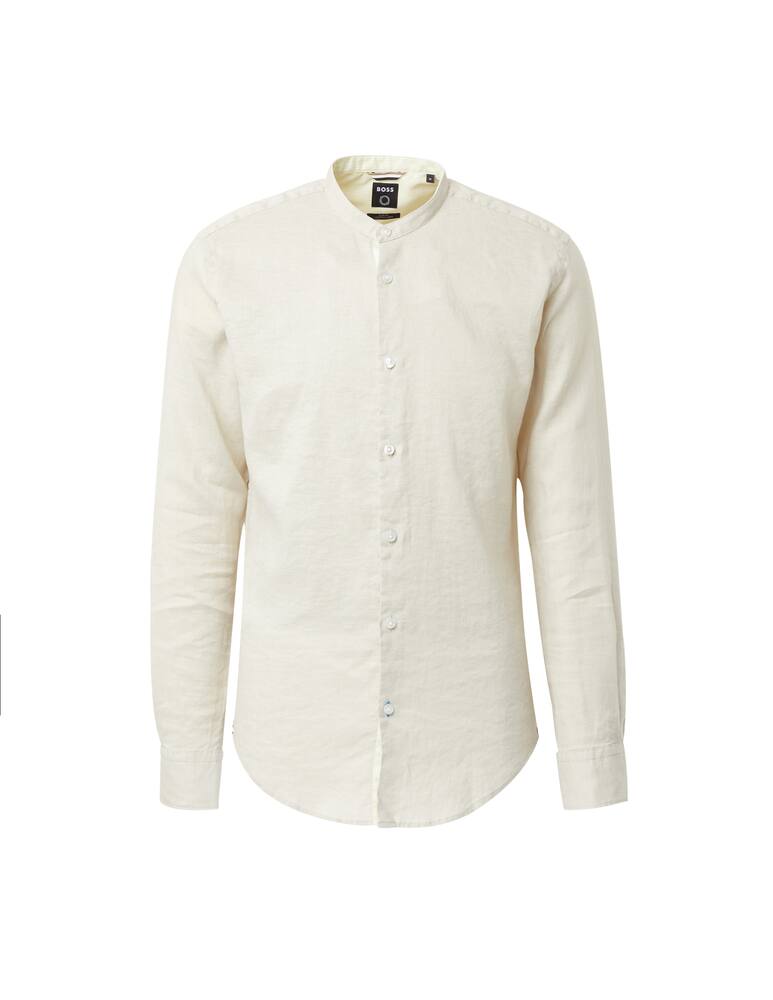 rinascente BOSS Camicia slim guru lino tinto capo - beige