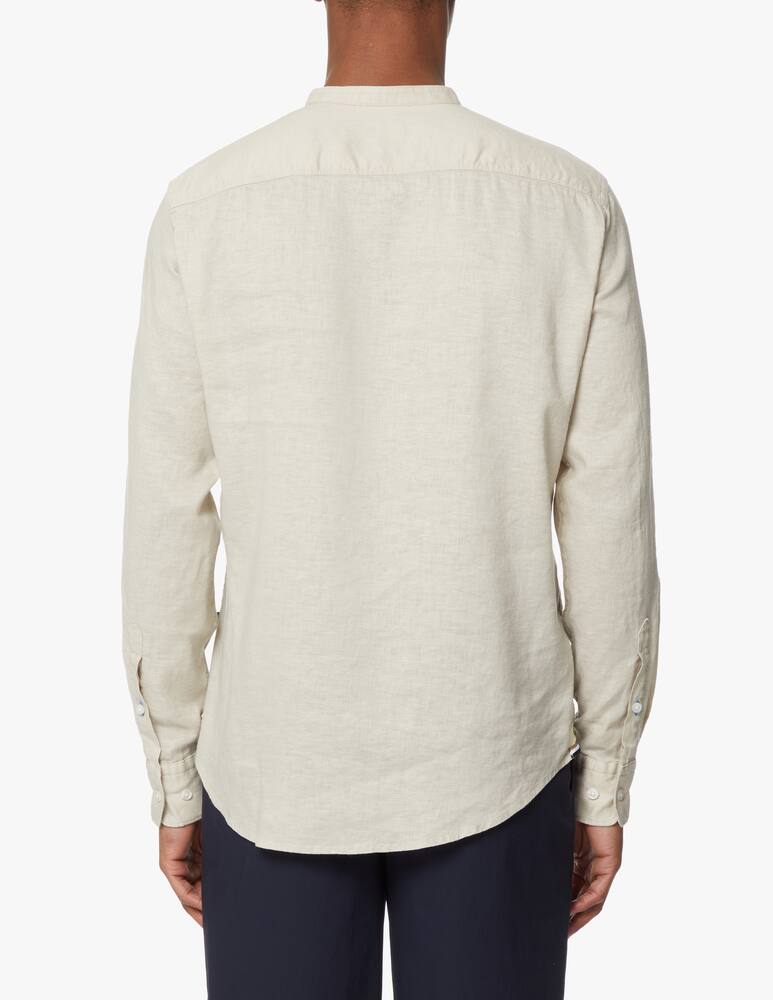 rinascente BOSS Camicia slim guru lino tinto capo - beige