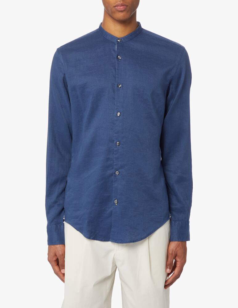 rinascente BOSS Garment dyed line guru shirt - blue