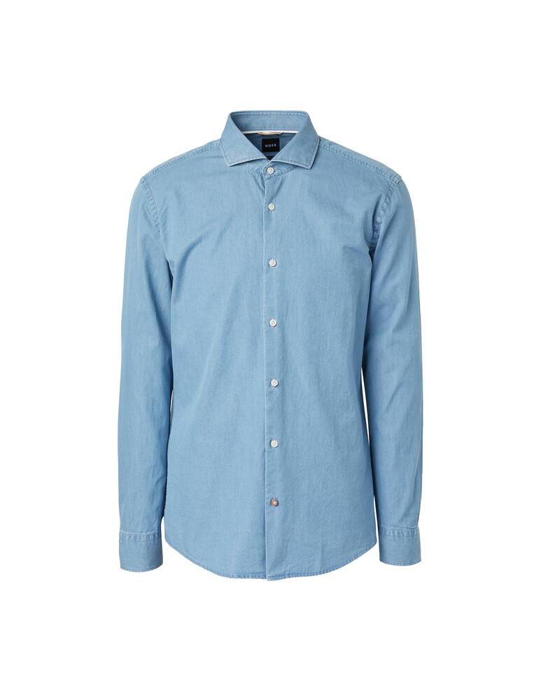 rinascente BOSS Denim slim shirt - blue