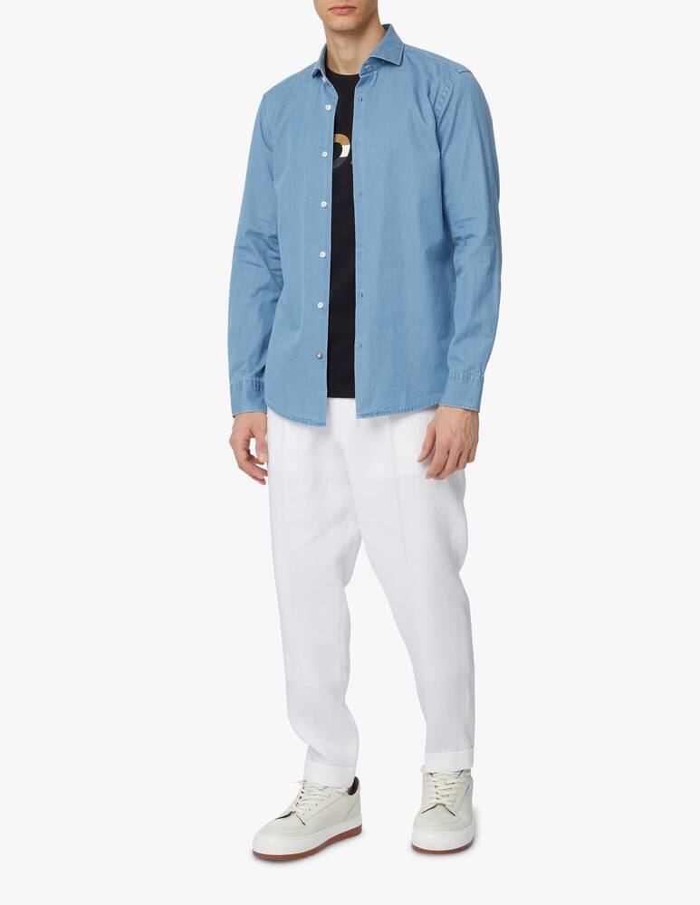 rinascente BOSS Denim slim shirt - blue