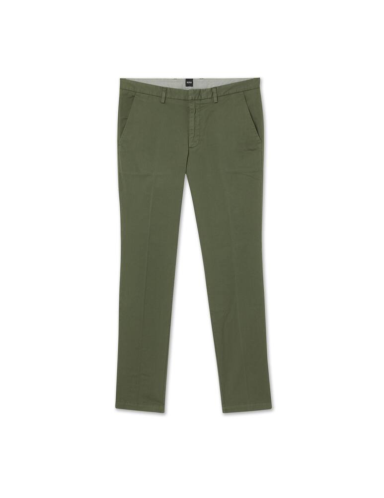 rinascente BOSS Stretch gabardine kaito slim chino - green