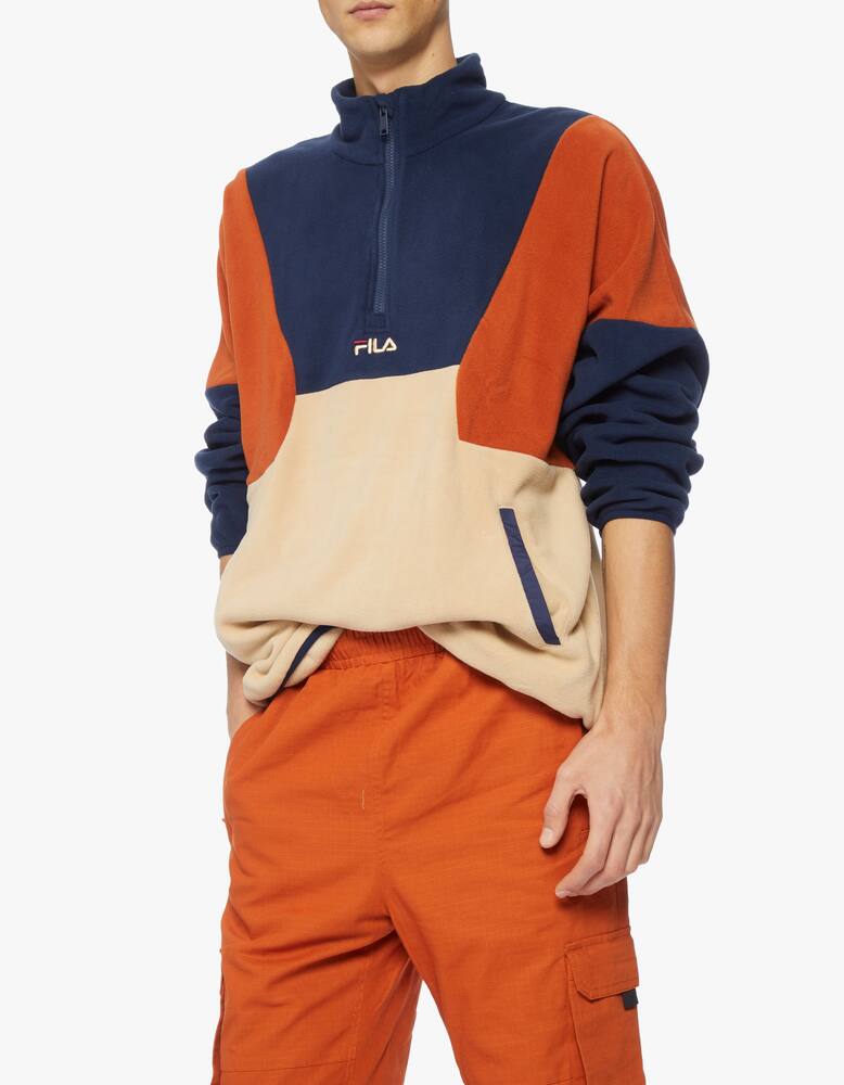 rinascente Fila Wafa colour-blocked half zip fleece