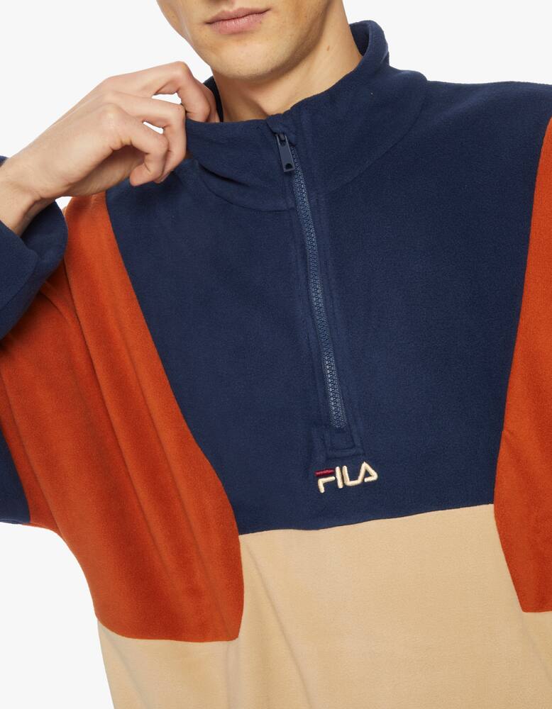 rinascente Fila Wafa colour-blocked half zip fleece