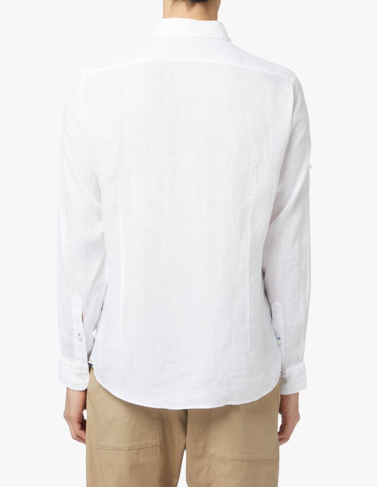 rinascente BOSS Camicia manica lunga reg lino lavato - bianco