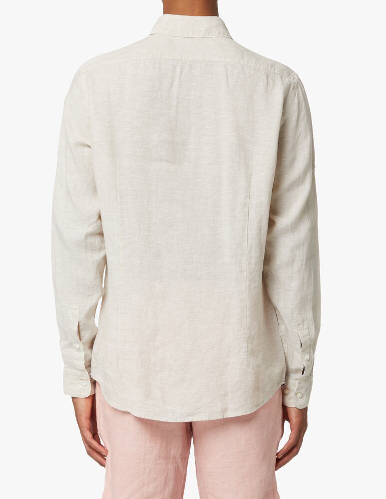 rinascente BOSS Washed linen regular shirt - beige