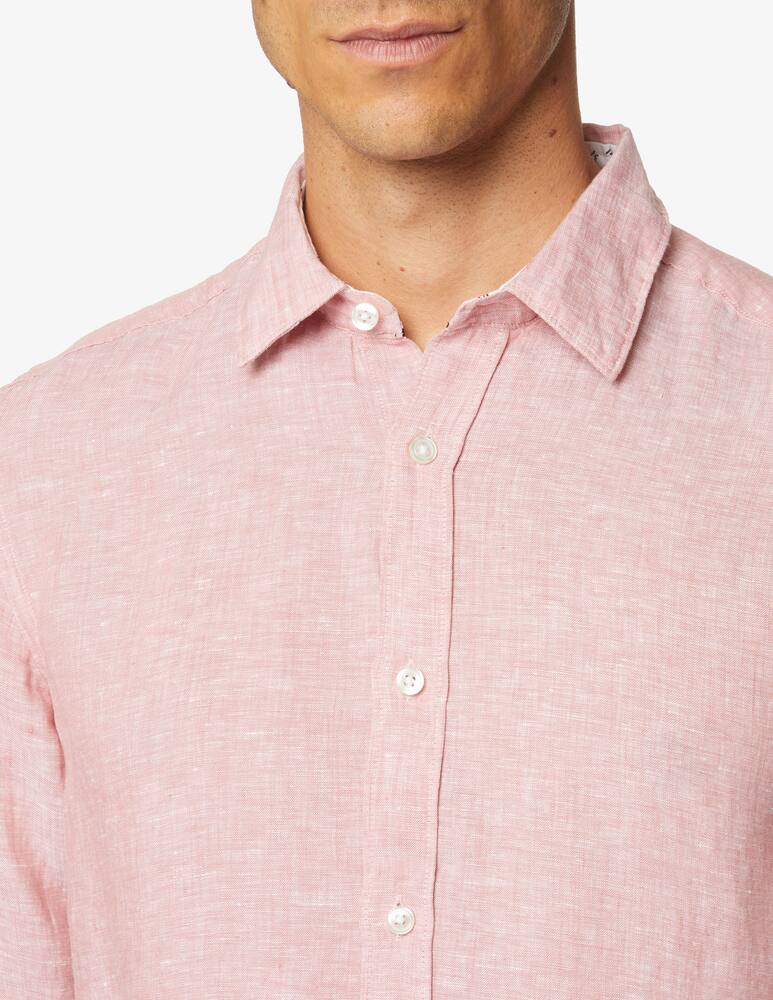 rinascente BOSS Camicia manica lunga reg lino lavato - rosa