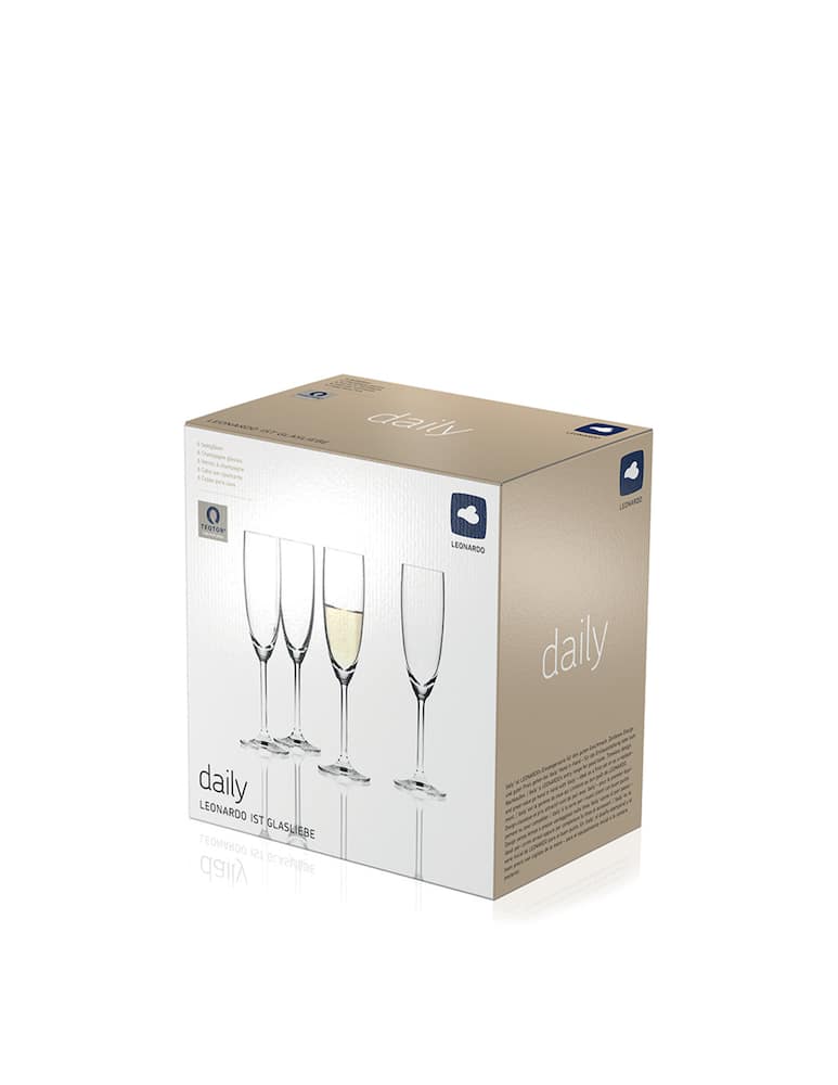 rinascente Leonardo Set 6 Calici Champagne Daily          - Trasparente