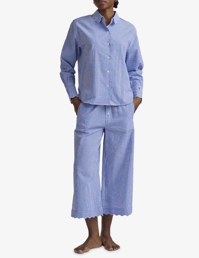 rinascente Polo Ralph Lauren Pigiama set con bordi smerlati