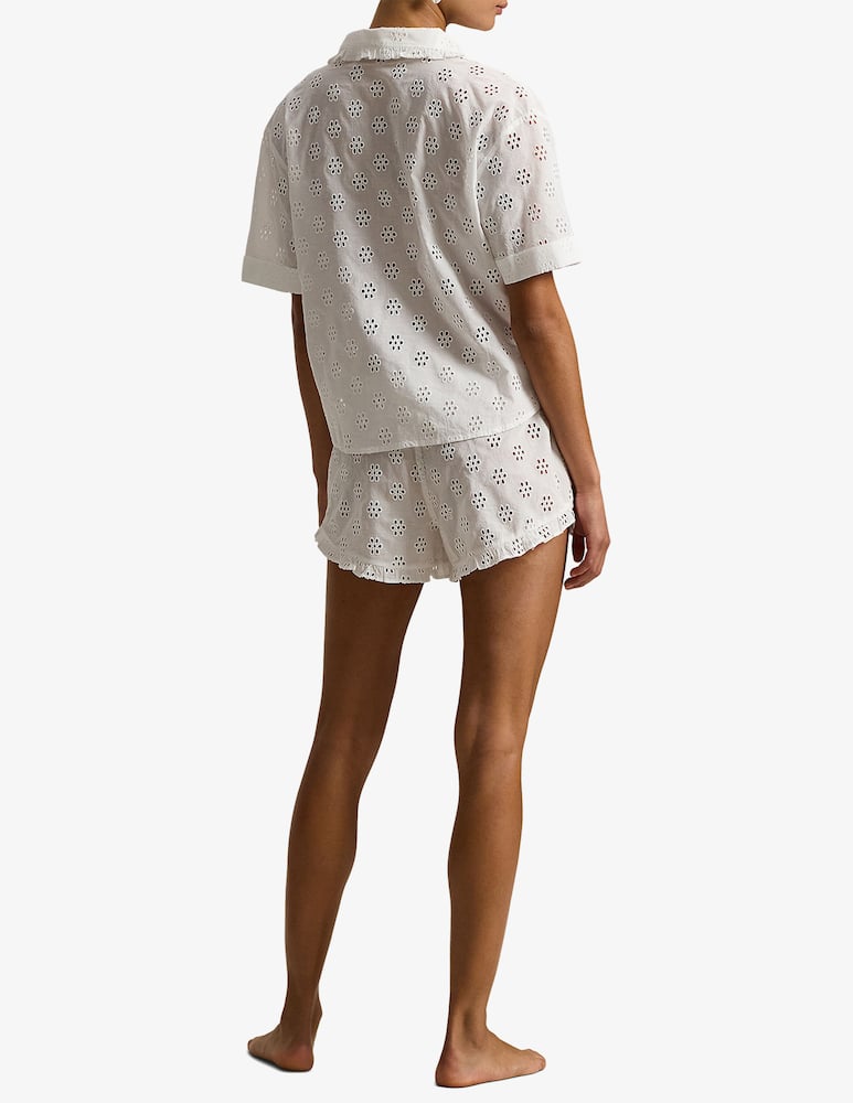 rinascente Polo Ralph Lauren Pigiama corto in sangallo set