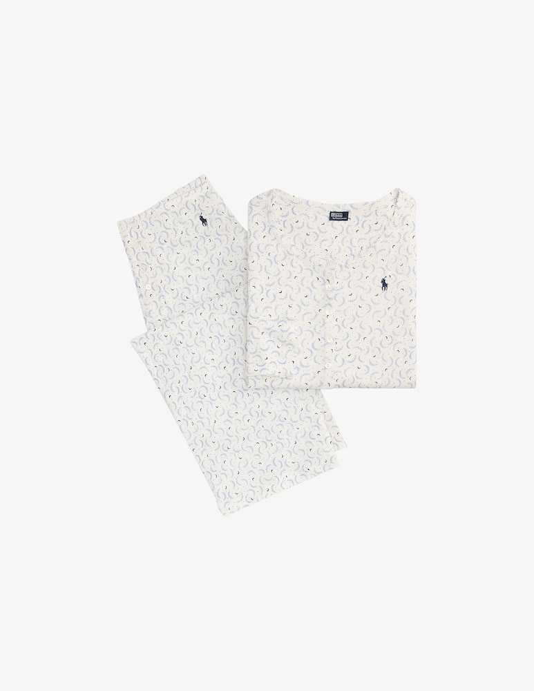 rinascente Polo Ralph Lauren Set pigiama henley gamba ampia