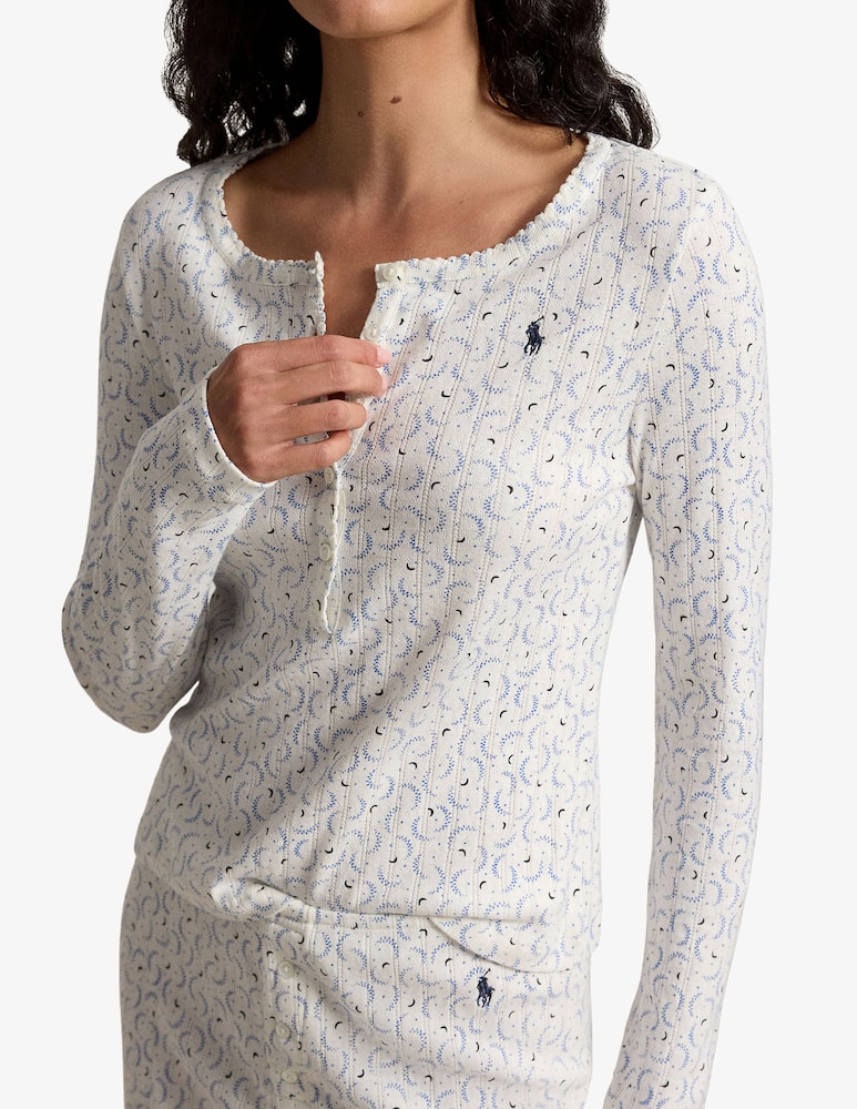 rinascente Polo Ralph Lauren Set pigiama henley gamba ampia