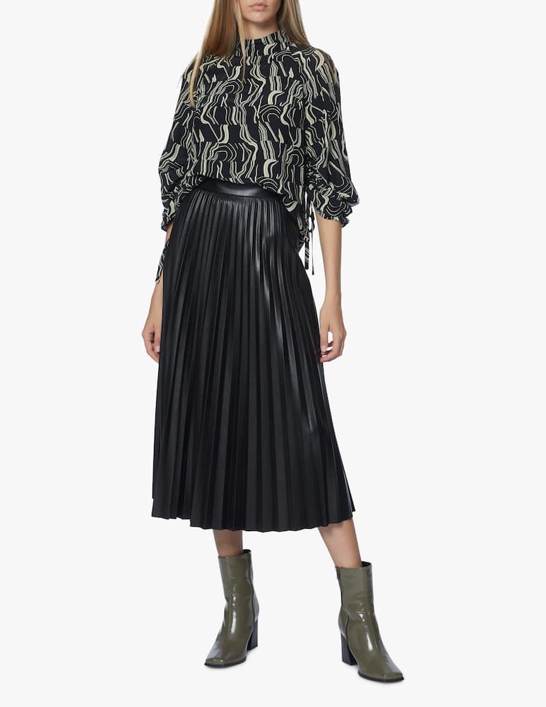 rinascente BOSS Pleated faux leather midi skirt Vaplita