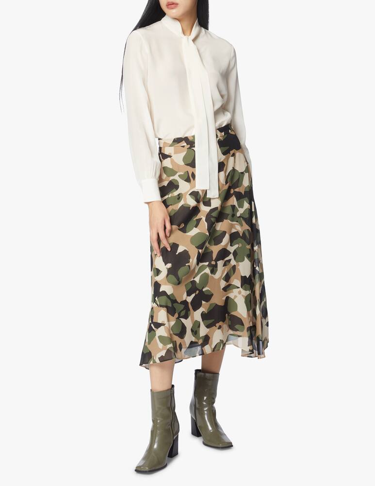 rinascente BOSS Silk skirt with asymmetrical hem and graphic print