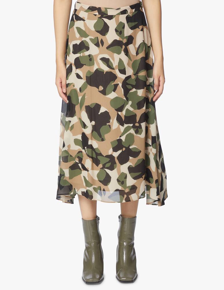 rinascente BOSS Silk skirt with asymmetrical hem and graphic print