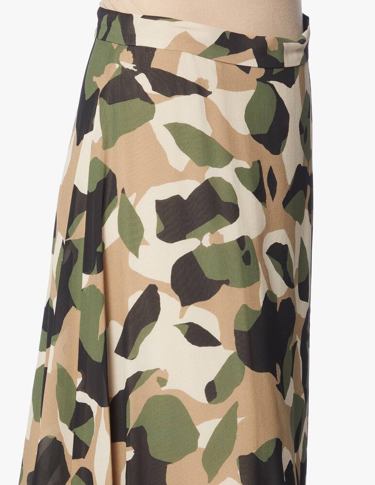 rinascente BOSS Silk skirt with asymmetrical hem and graphic print