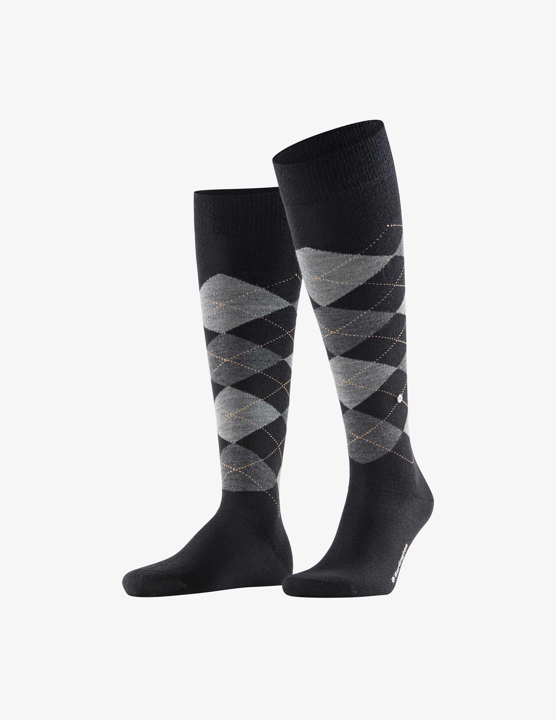 BURLINGTON, Calzini da uomo EDINBURGH marrone scuro