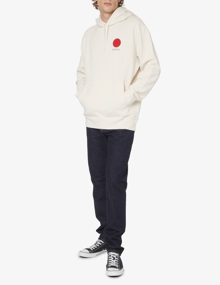 rinascente Edwin Felpa con cappuccio japanese sun loghino - Bianco