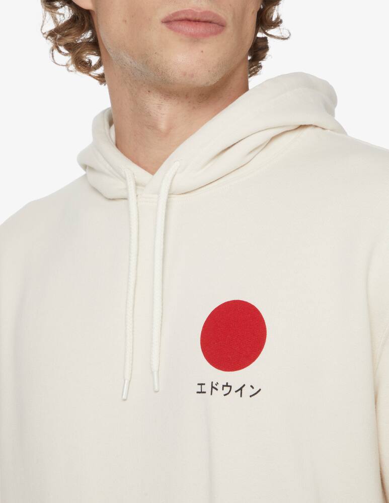 rinascente Edwin Felpa con cappuccio japanese sun loghino - Bianco