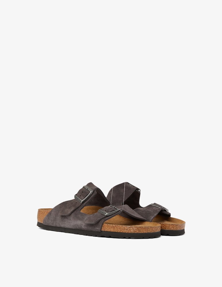 rinascente Birkenstock Ciabatte arizona in suede velvet grey 