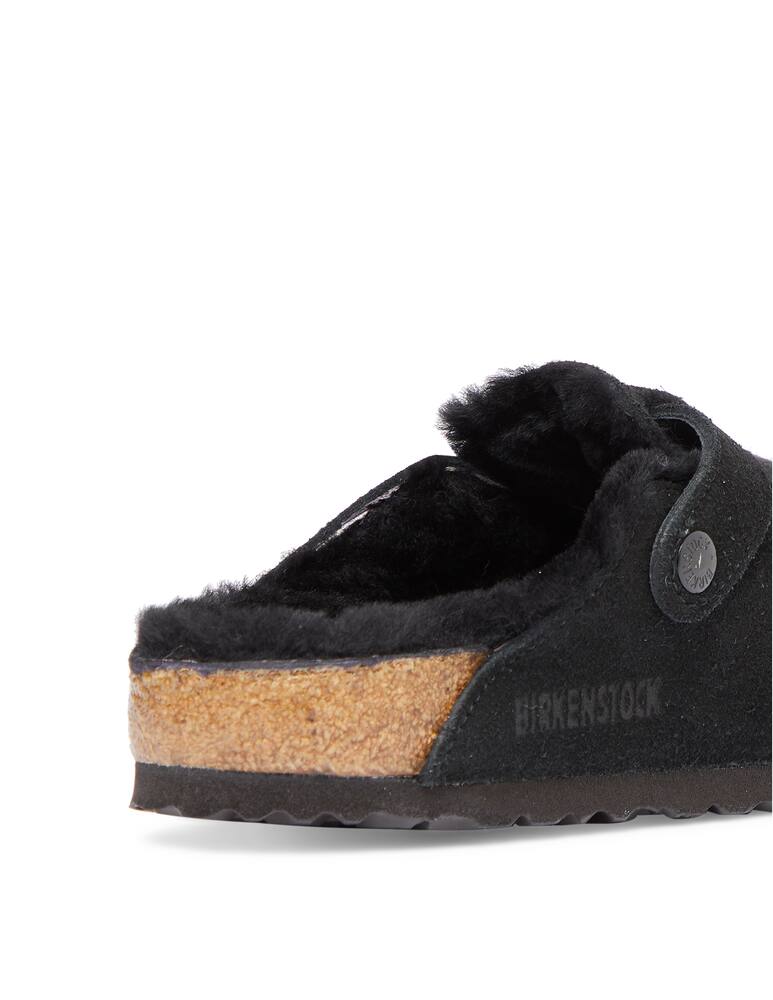 rinascente Birkenstock Sabot shearling Boston - Nero