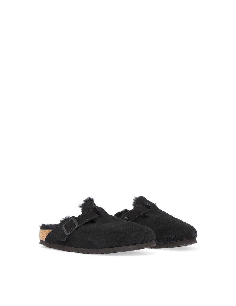 rinascente Birkenstock Sabot shearling Boston - Nero