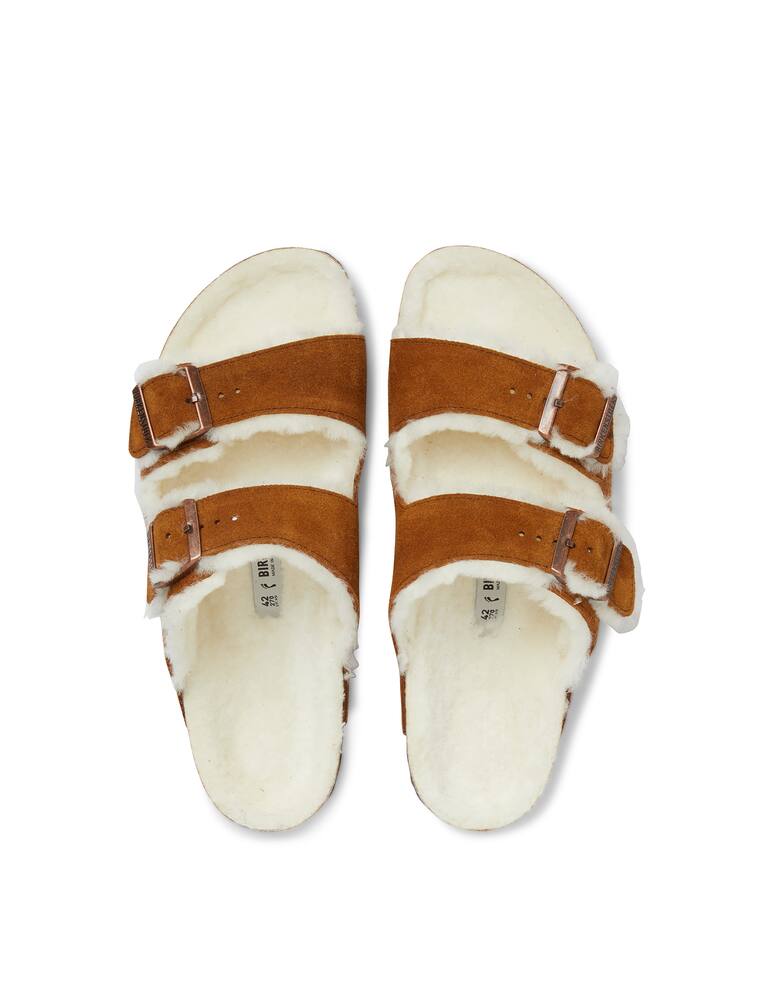 rinascente Birkenstock Arizona shearling sandals