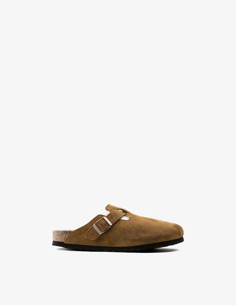 rinascente Birkenstock Sabot Boston shearling in suede
