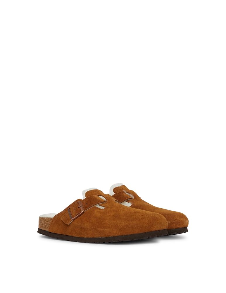 rinascente Birkenstock Sandali boston con pelliccia 