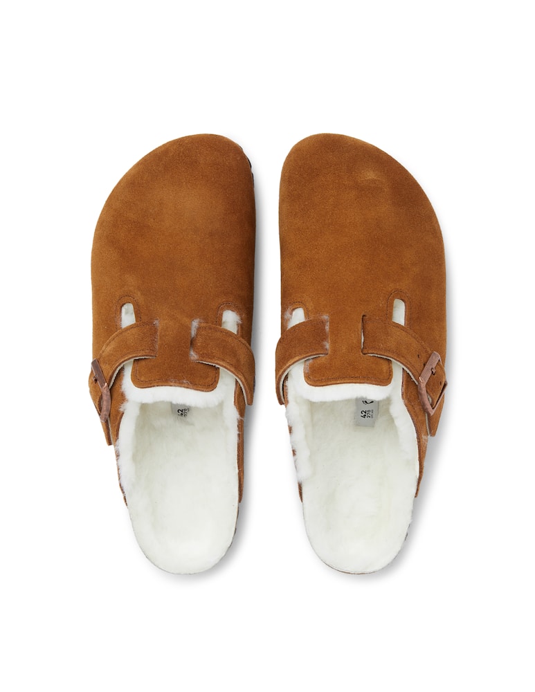 rinascente Birkenstock Sandali boston con pelliccia 