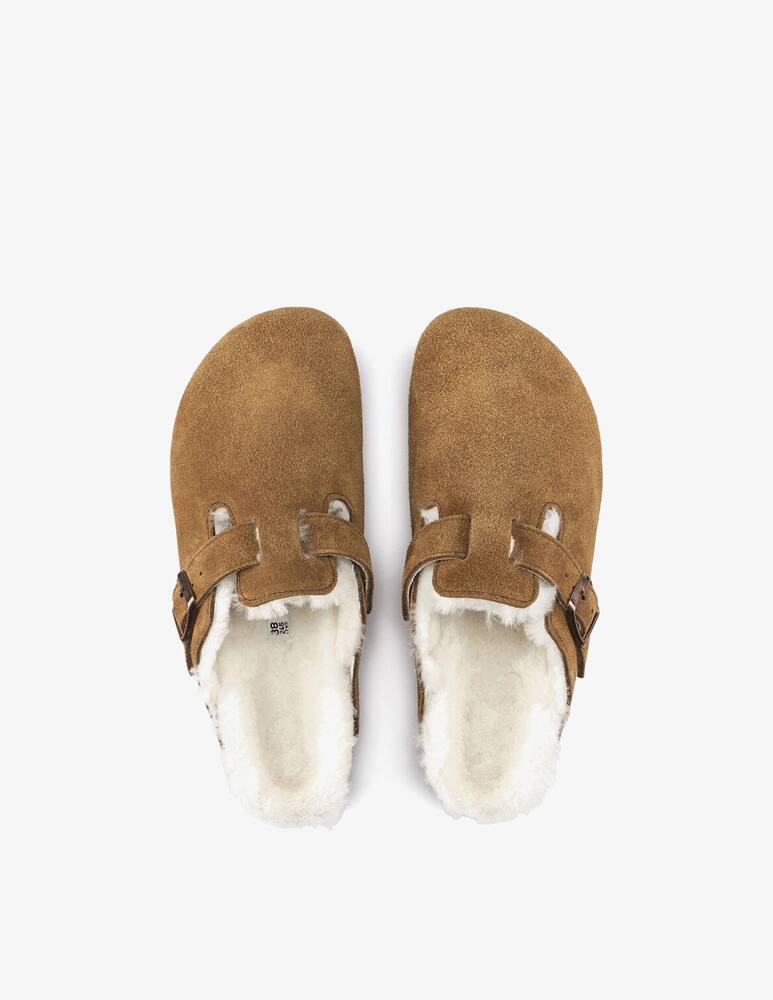 rinascente Birkenstock Sabot Boston shearling in suede