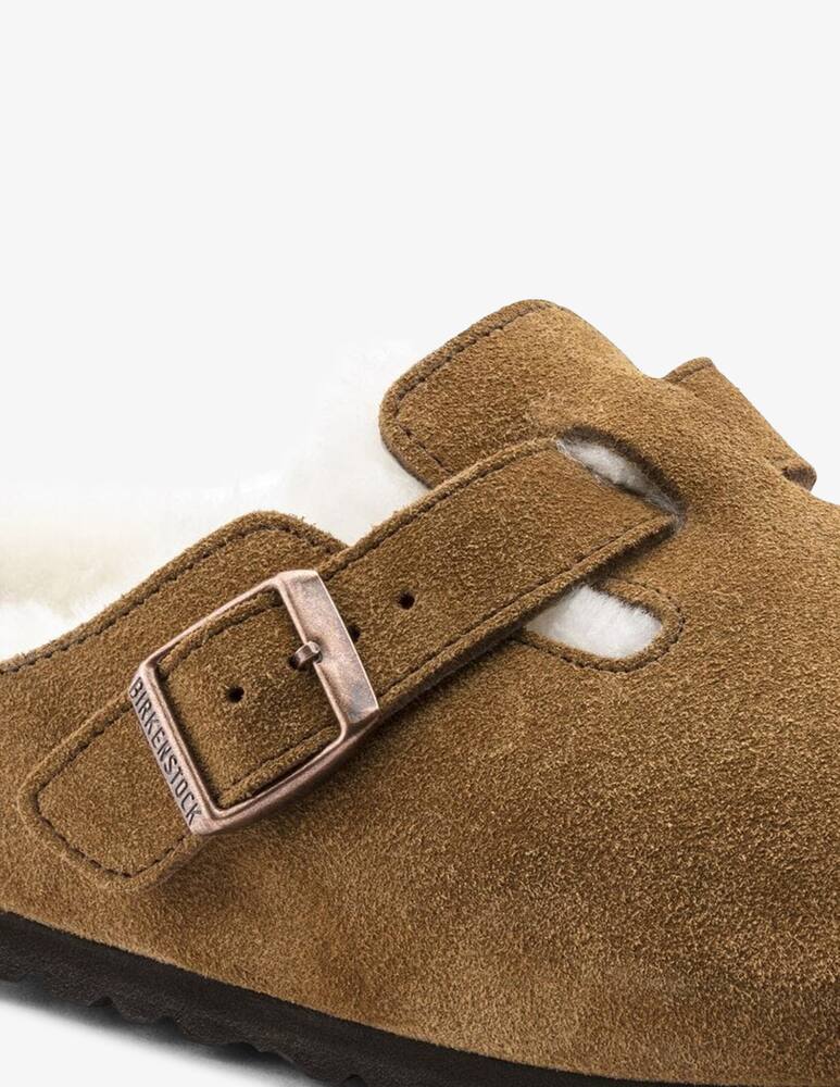 rinascente Birkenstock Sabot Boston shearling in suede