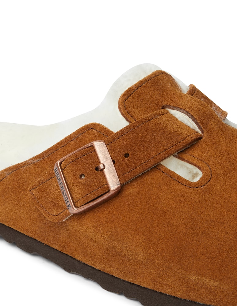 rinascente Birkenstock Sandali boston con pelliccia 