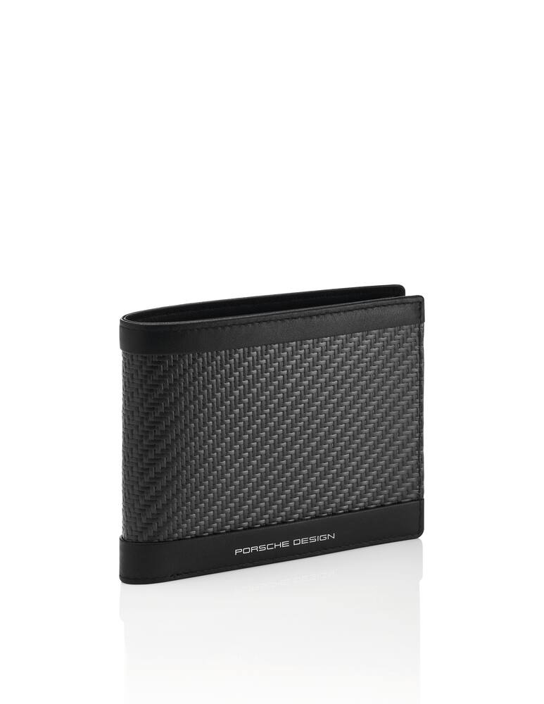 rinascente Porsche Design Carbon wallet 4 cc coin case - Black