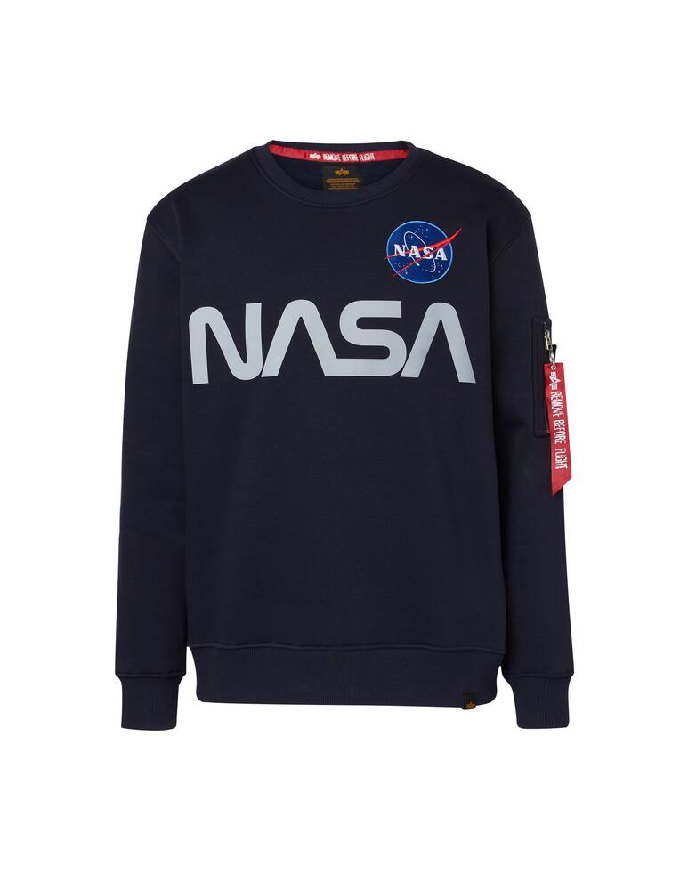 rinascente Alpha Industries Nasa reflective crewneck sweatshirt - blue