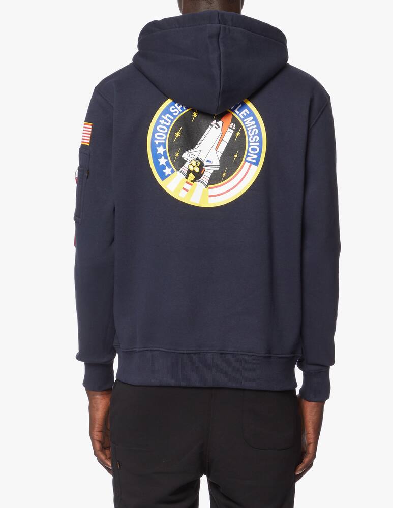 rinascente Alpha Industries Felpa con cappuccio con patch shuttle retro