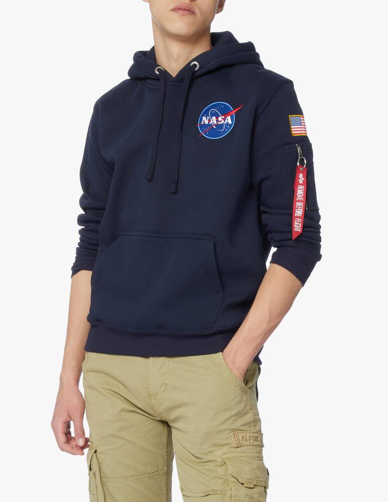 Alpha Industries Back space shuttle patch hoodie - blue - picture 1 Alpha Industries Back space shuttle patch hoodie - blue - picture 1
