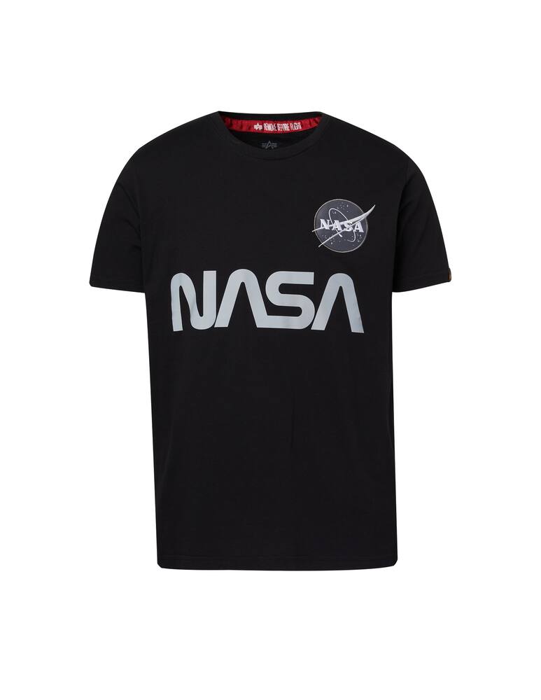 Alpha Industries Maglietta girocollo nasa reflective logo - nero - immagine 5