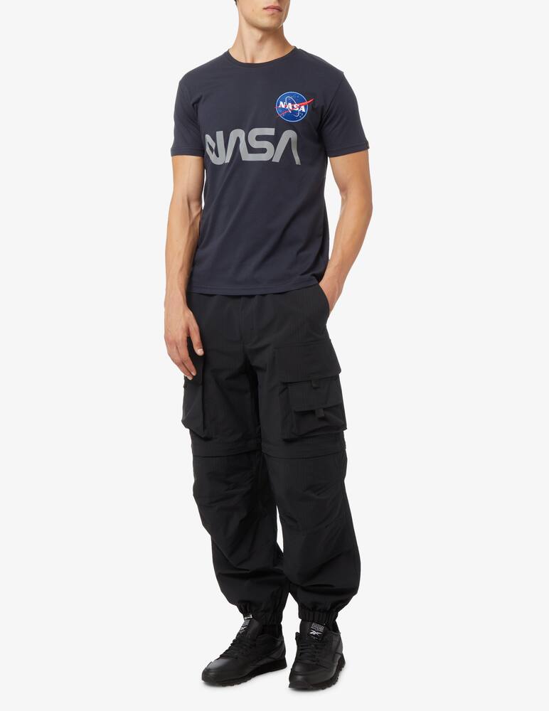 rinascente Alpha Industries Maglietta girocollo nasa reflective logo - blu