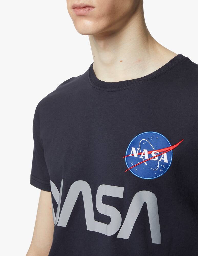 rinascente Alpha Industries Maglietta girocollo nasa reflective logo - blu