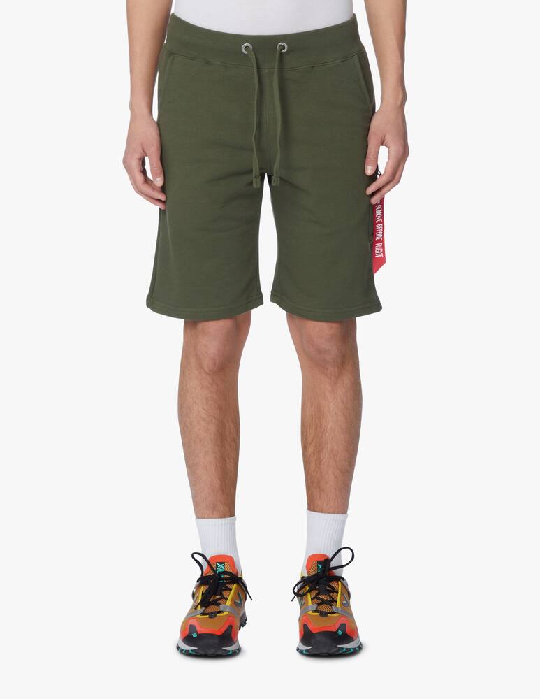 rinascente Alpha Industries Bermuda in felpa cargo tirante - verde